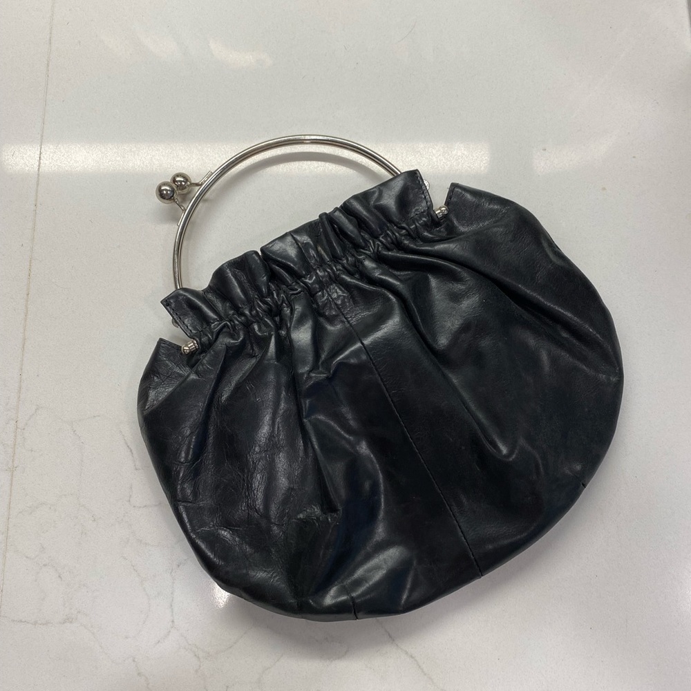Vintage Bebe leather handbag with pink lining